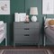 Emma and Oliver Samuel Kids Triple-Drawer Dresser with Solid Wood Frame, Chest of Drawers for Kids Bedroom